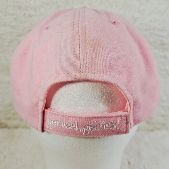 BAD TO THE BONE Get Reel Get Fish Pink Womens Baseball Cap Hat Adjustable Strap - Picture 6 of 10